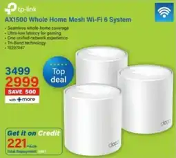 Incredible Connection tp-link AX1500 Whole Home Mesh Wi-Fi 6 System offer