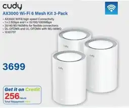 Incredible Connection cudy AX3000 Wi-Fi 6 Mesh Kit 3-Pack offer