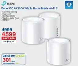 Incredible Connection tp-link Deco X50 AX3000 Whole Home Mesh Wi-Fi 6 offer