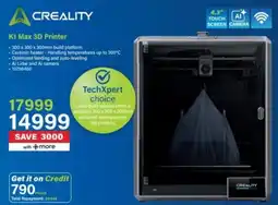 Incredible Connection CREALITY K1 Max 3D Printer offer