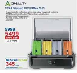 Incredible Connection CREALITY CFS 4 Filament K1C/K1Max 2025 offer