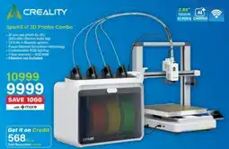 Incredible Connection Creality SparkX i7 3D Printer Combo offer