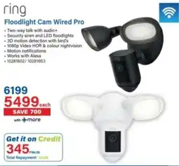 Incredible Connection Ring Floodlight Cam Wired Pro offer