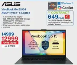 Incredible Connection ASUS VivoBook Go E1504 offer