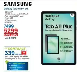Incredible Connection SAMSUNG Galaxy Tab A11+ 5G offer