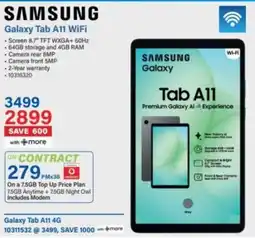 Incredible Connection Samsung Galaxy Tab A11 WiFi offer