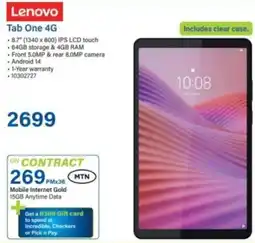 Incredible Connection Lenovo Tab One 4G offer