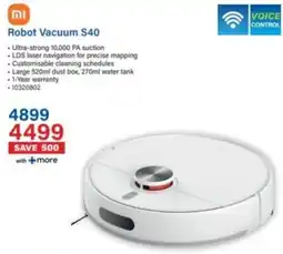 Incredible Connection Robot Vacuum S40 offer