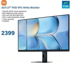 Incredible Connection Xiaomi A27i 27" FHD IPS 144Hz Monitor offer