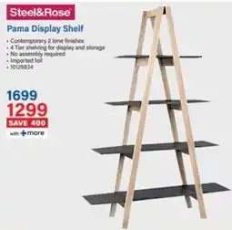 Incredible Connection Steel&Rose Pama Display Shelf offer