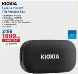 Incredible Connection KIOXIA Exceria Plus G2 1TB Portable SSD offer