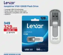 Incredible Connection Lexar Jumpdrive V100 128GB Flash Drive offer