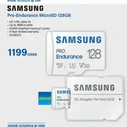 Incredible Connection SAMSUNG Pro-Endurance MicroSD 128GB offer