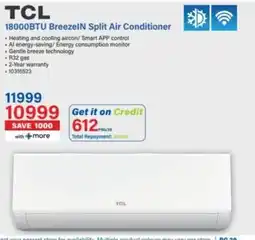 Incredible Connection TCL 18000BTU BreezeelN Split Air Conditioner offer