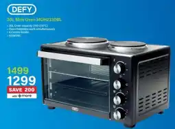 Incredible Connection DEFY 30L Mini Oven MOH2330BL offer