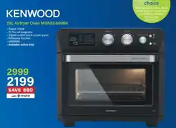 Incredible Connection KENWOOD 25L Airfryer Oven MOA25.600BK offer