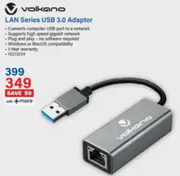 Incredible Connection Volkano LAN Series USB 3.0 Adaptor offer