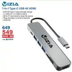 Incredible Connection VIZIA 7-in-1 Type-C USB 4K HDMI offer
