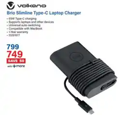 Incredible Connection Volkano Brio Slimline Type-C Laptop Charger offer
