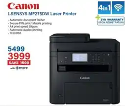 Incredible Connection Canon I-SENSYS MF275DW Laser Printer offer