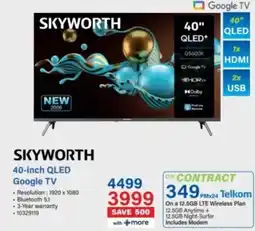 Incredible Connection SKYWORTH 40-inch QLED Google TV offer
