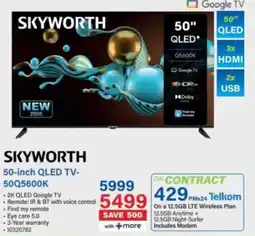 Incredible Connection SKYWORTH 50-inch QLED TV-50Q5600K offer