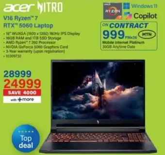 Acer NITRO V16 Ryzen™ 7 RTX™ 5060 Laptop