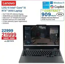 Incredible Connection Lenovo LOQ 15 Intel Core i5 RTX 3050 Laptop offer