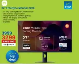 Incredible Connection Xiaomi G27i 2026 Gaming Monitor offer
