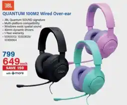 Incredible Connection JBL QUANTUM 100M2 Wired Over-ear offer