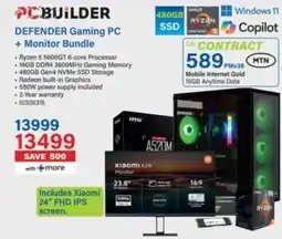 Incredible Connection DEFENDER Gaming PC + Monitor Bundle offer
