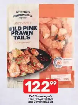 Pick n Pay PnP Fishmonger's Pink Prawn Tail Cut and Deveined 350g offer