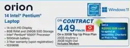Incredible Connection Orion 14 Intel® Pentium® Laptop offer