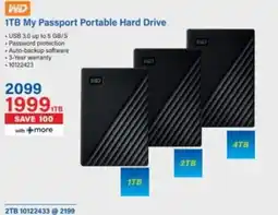 Incredible Connection WD My Passport Portable Hard Drive offer