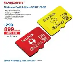 Incredible Connection SanDisk Nintendo Switch MicroSDXC offer