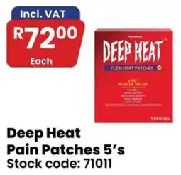 Africa Cash and Carry Deep Heat Pain Patches 5's offer