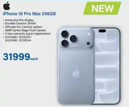 Incredible Connection iPhone 18 Pro Max 256GB offer