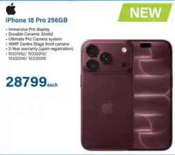 Incredible Connection iPhone 18 Pro 256GB offer