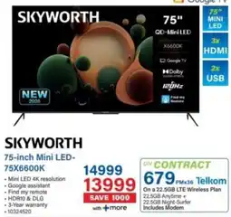 Incredible Connection SKYWORTH 75-inch Mini LED-75X6600K offer