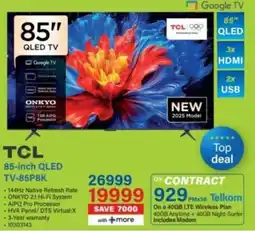 Incredible Connection TCL 85-inch QLED TV-85P8K offer