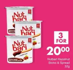 Save Hyper Nutbari Hazelnut Sticks & Spread offer