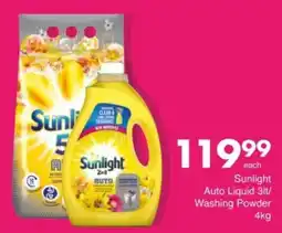Save Hyper Sunlight Auto Liquid 3lt/Washing Powder offer