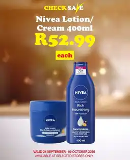 Check Save Nivea Lotion/Cream offer