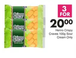 Save Hyper Henro Crispy Craves Sour Cream Only offer
