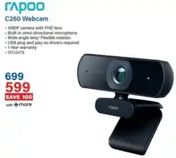 Incredible Connection Rapoo C260 Webcam offer