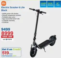 Incredible Connection Electric Scooter 6 Lite Black offer