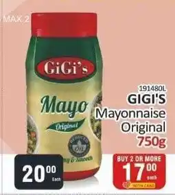 KitKat Cash and Carry GIGI'S Mayonnaise Original 750g offer