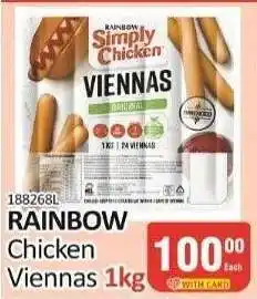 KitKat Cash and Carry RAINBOW Chicken Viennas 1kg offer