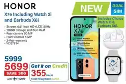 Incredible Connection HONOR X7e Including Watch 2i and Earbuds X8i offer