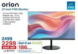 Incredible Connection Orion 27-inch FHD Monitor offer